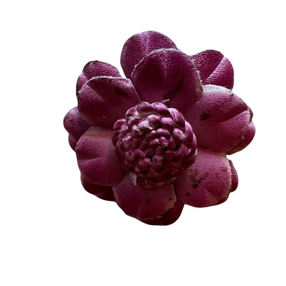 Rose Mauve Fabric Flower Costume Fashion Adjustable Ring, small - Picture 6 of 9